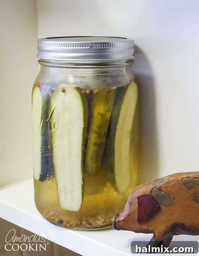 Pickles in a jar