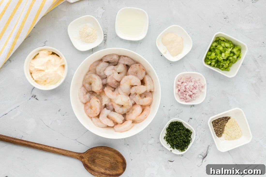 Shrimp Salad ingredients