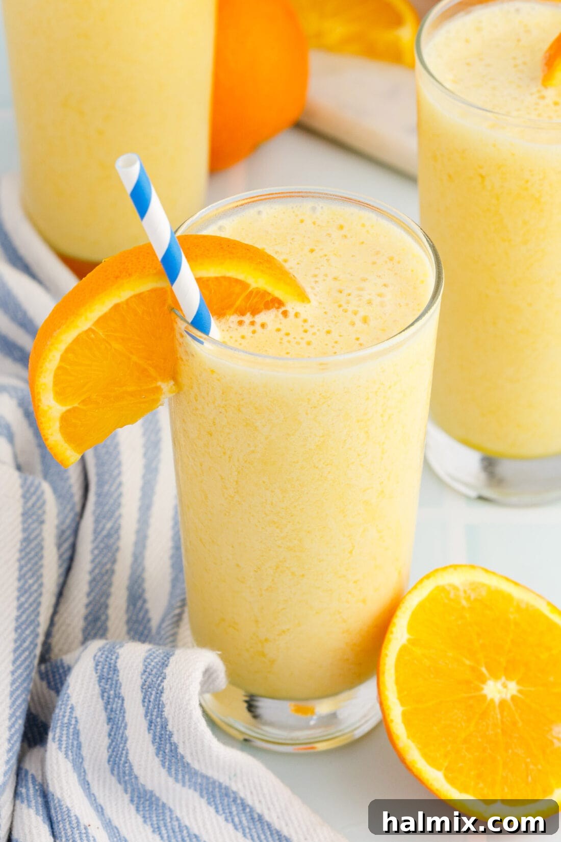 Golden Citrus Swirl 7 glass of Orange Julius