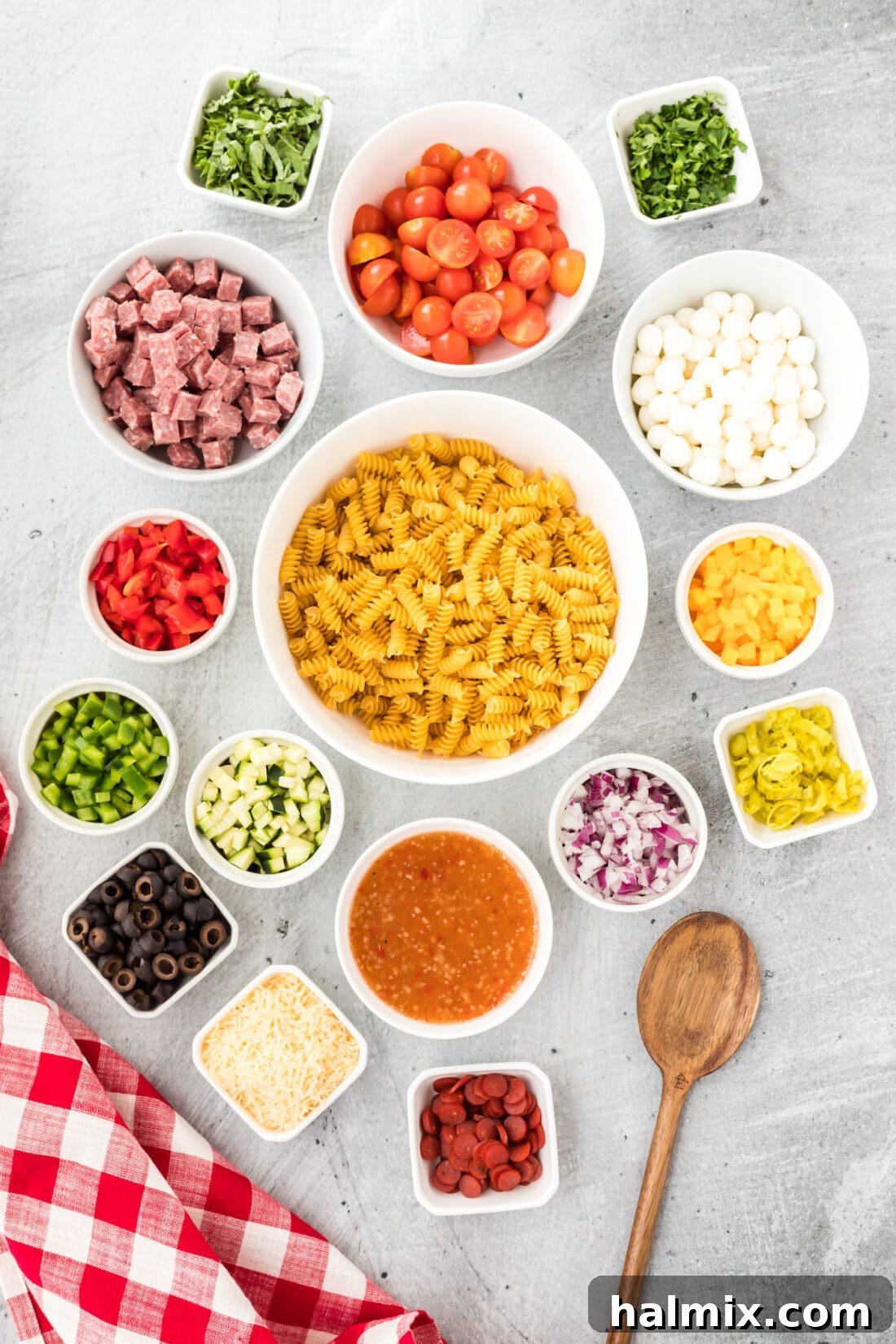 Trattoria Toss 4 Italian Pasta Salad ingredients