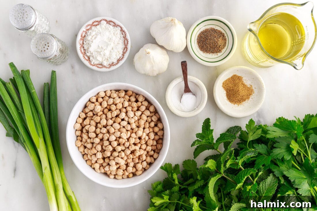 The Golden Chickpea Delight 4 Falafel ingredients