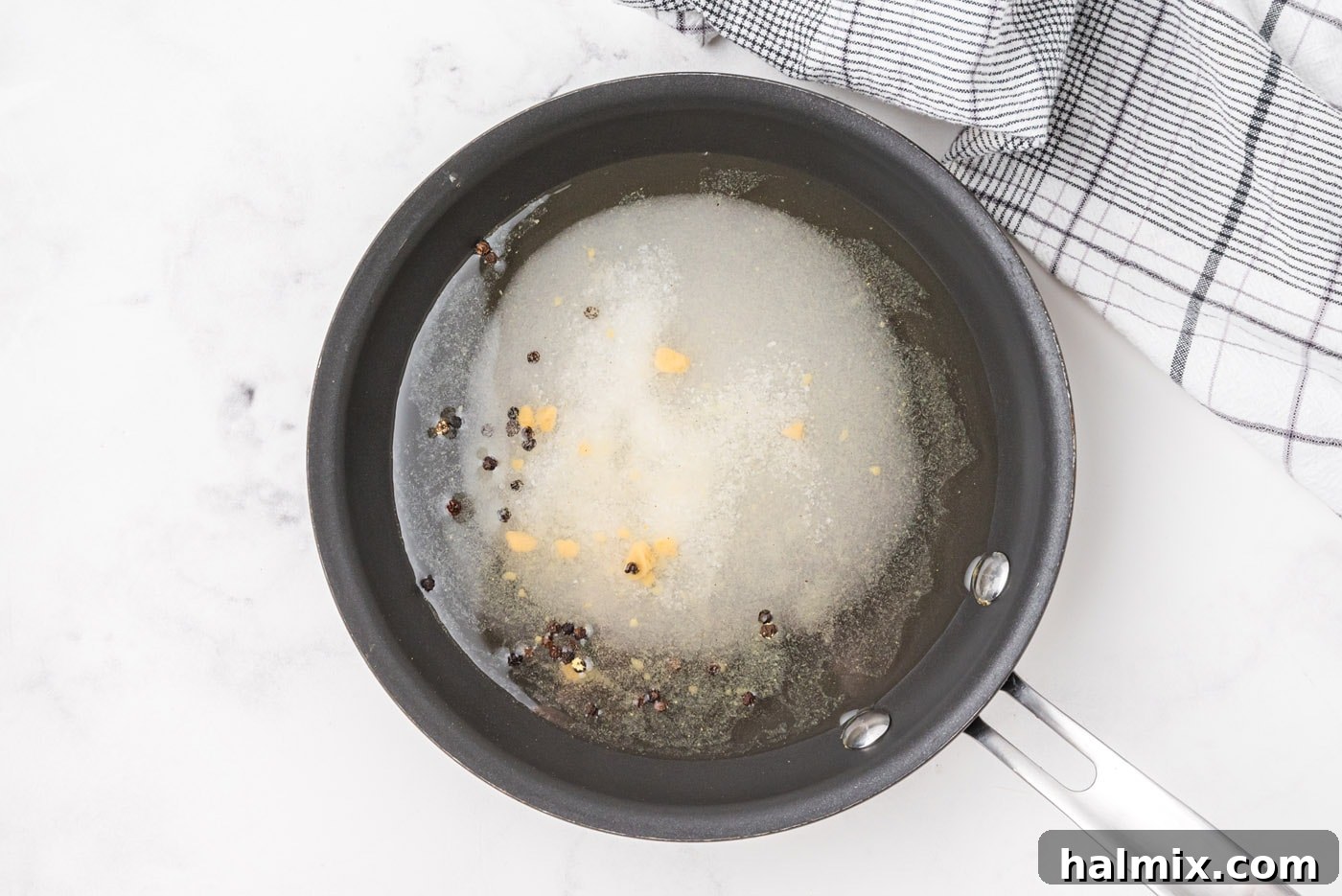 pickled beets brine in a saucepan
