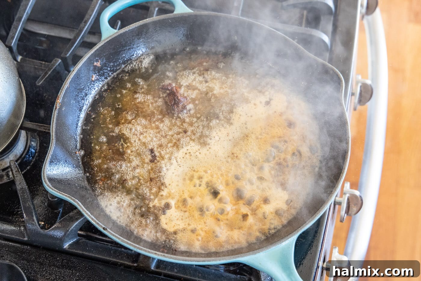Tender Veal Cutlets with Lemon Caper Sauce 9 veal piccata sauce in a skillet