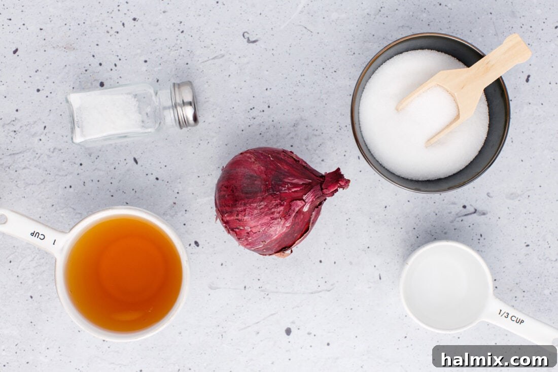 ingredients to make Pickled Onions