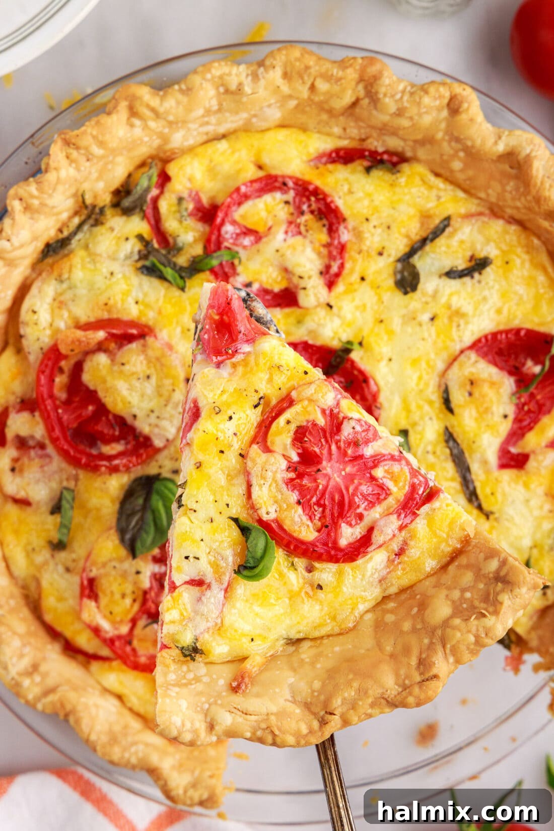 slice of Homemade Tomato Pie