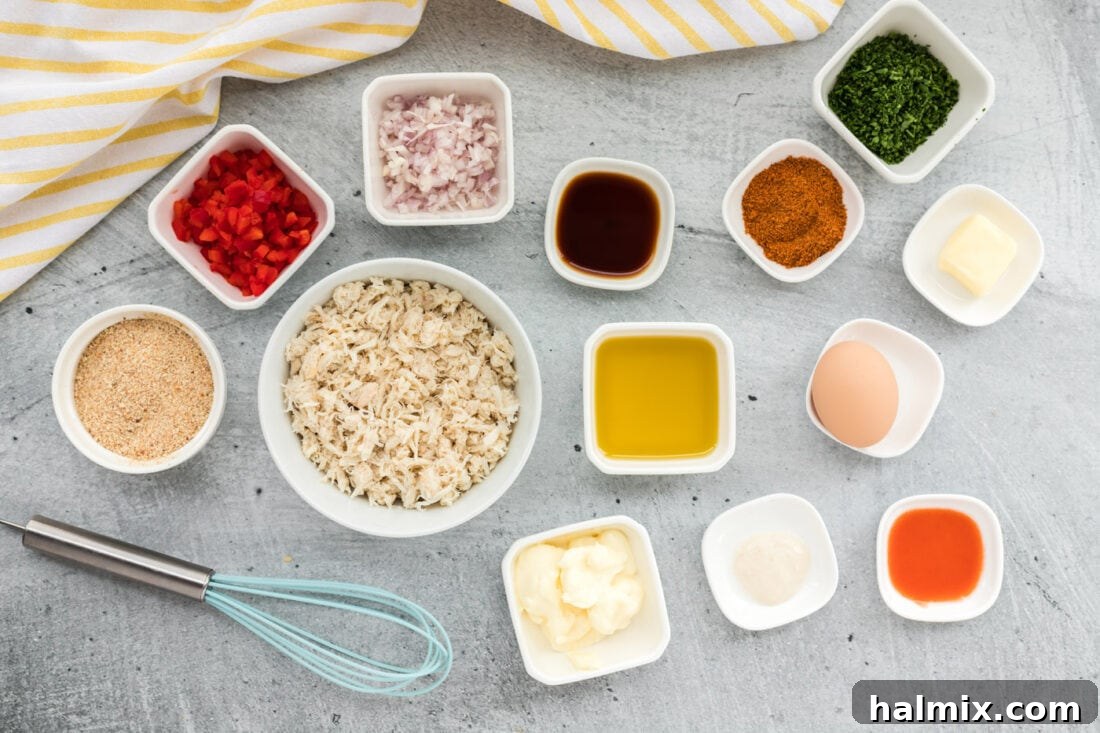 Golden Crab Delights 4 ingredients to make Crab Cakes