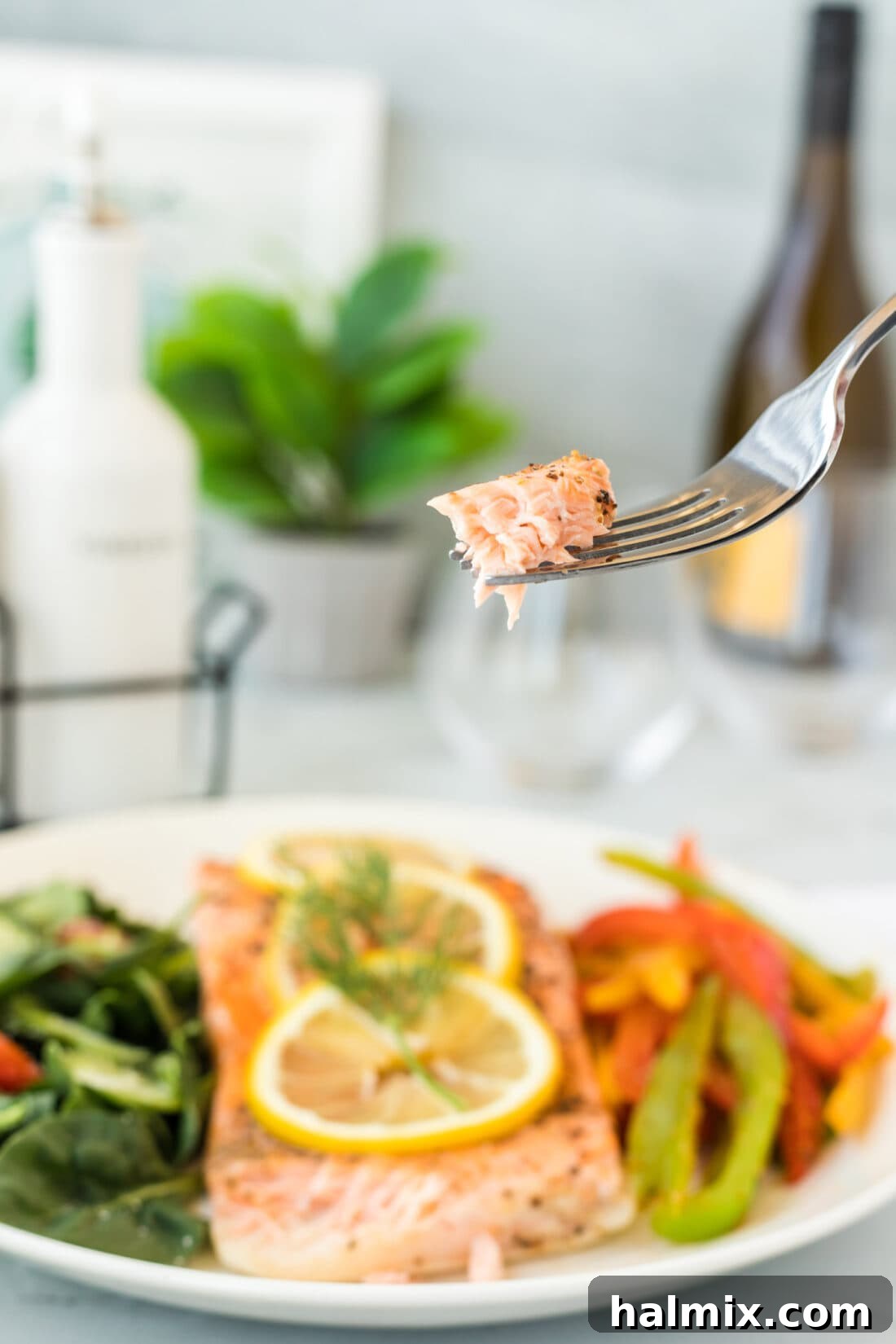 Perfect Instant Pot Salmon 5 salmon on a fork