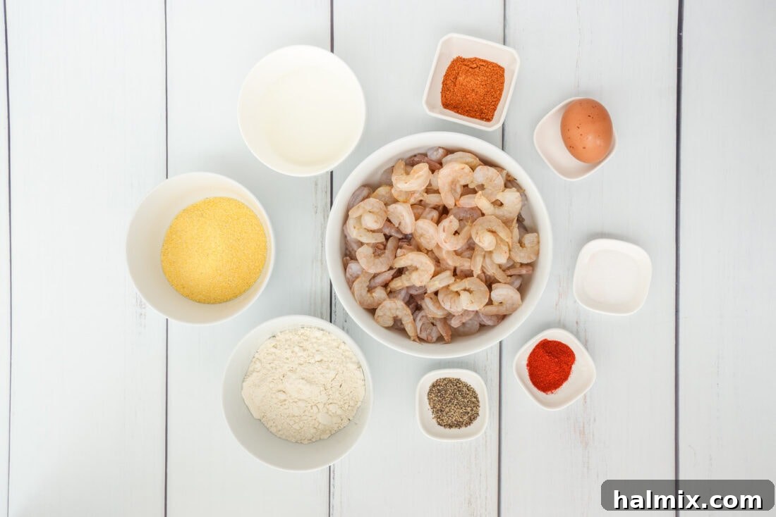 Golden Shrimp Poppers 4 ingredients to make Popcorn Shrimp