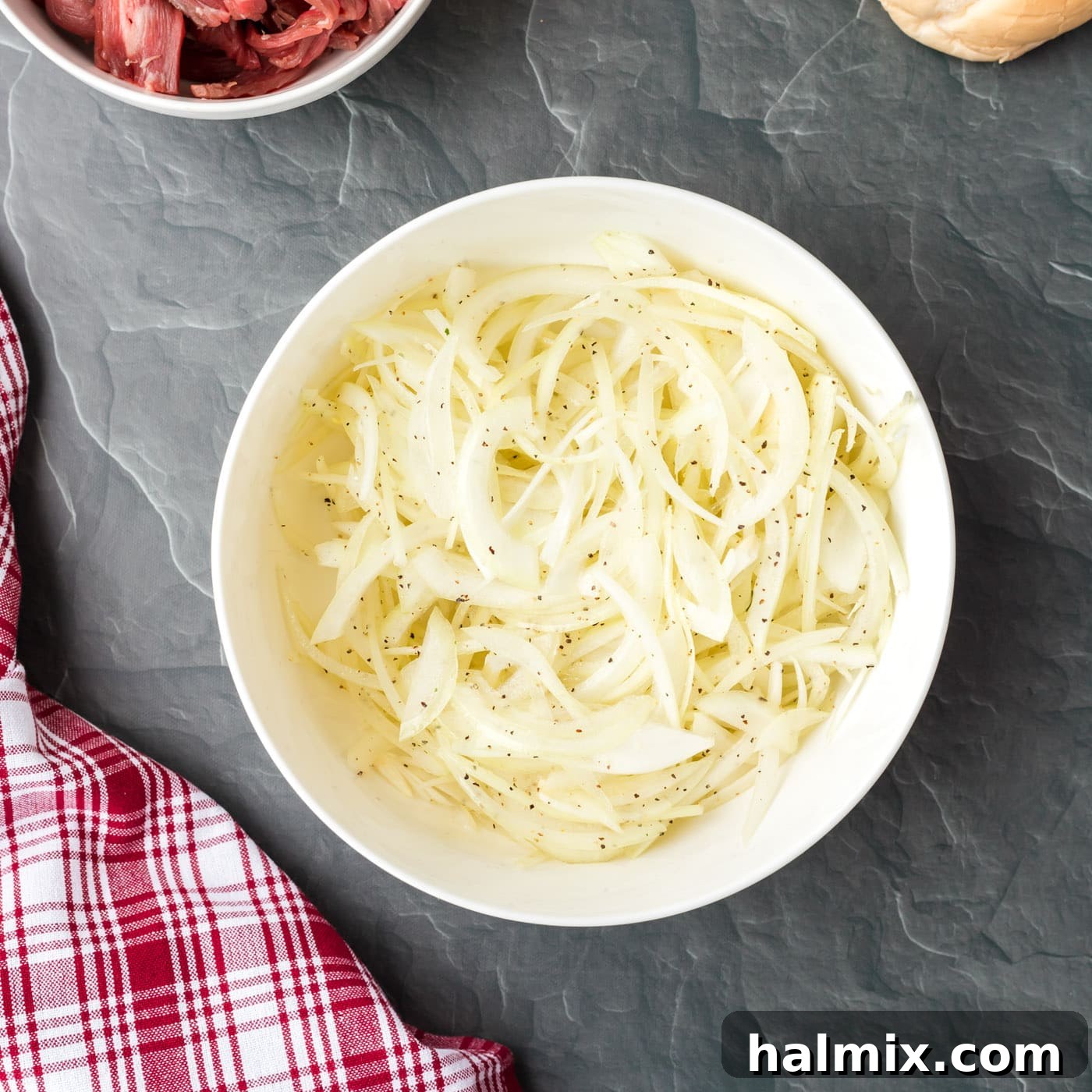 The Quintessential Philly Steak Sandwich 6 julienned onions