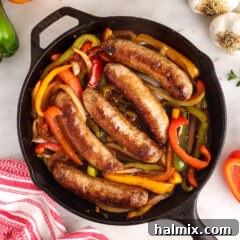skillet of Sausage and Peppers