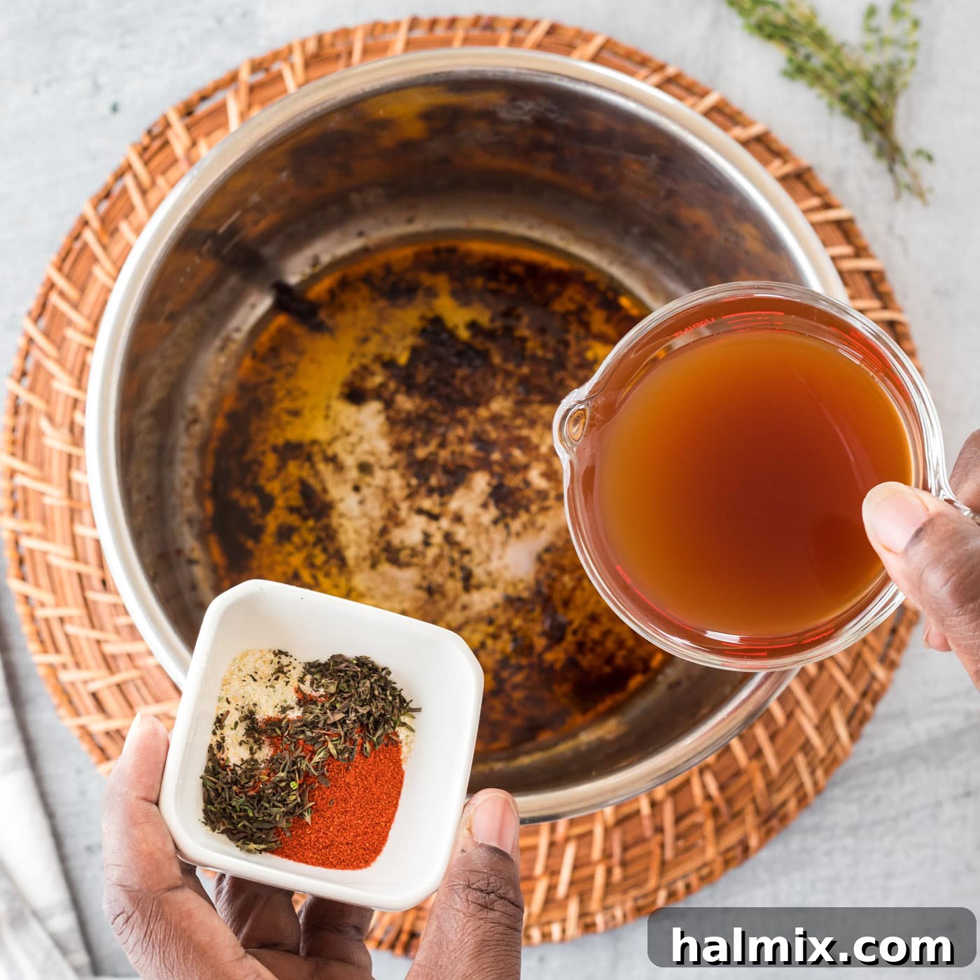 Beef short rib broth ingredients in the Instant Pot