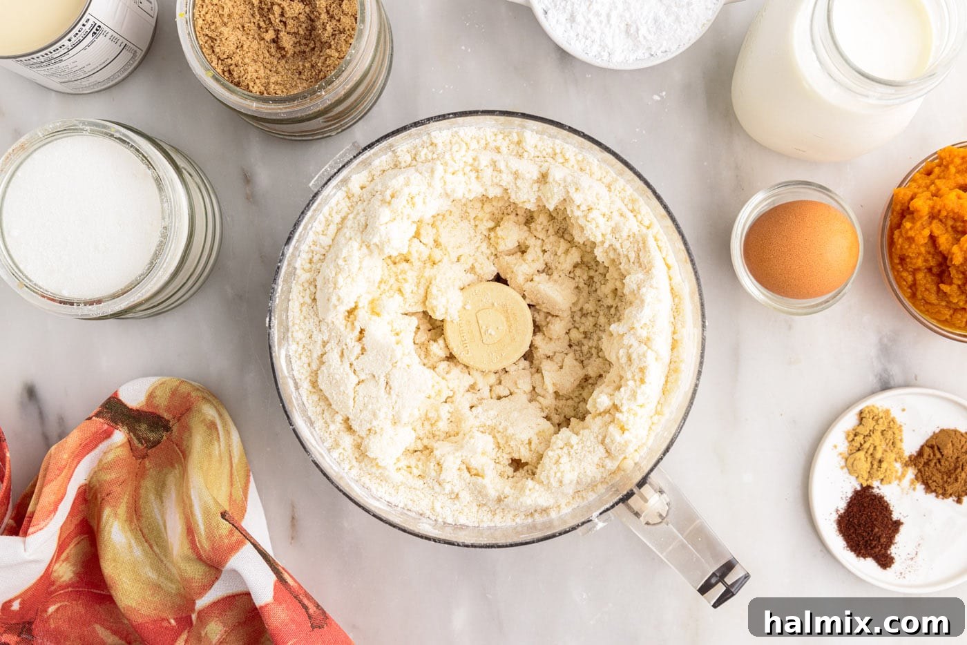 Petite Pumpkin Delights 7 crumble pie dough in food processor