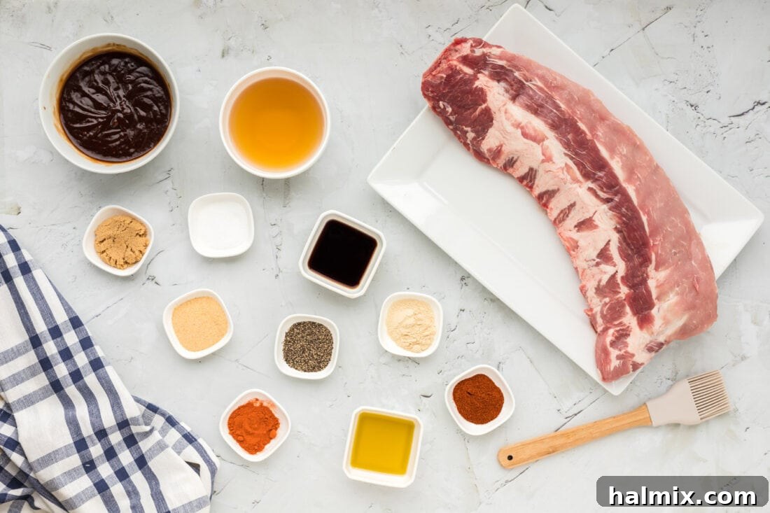 ingredients for Instant Pot Ribs