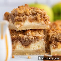 Spiced Apple Caramel Cheesecake Bars 20 Caramel Apple Cheesecake Bars