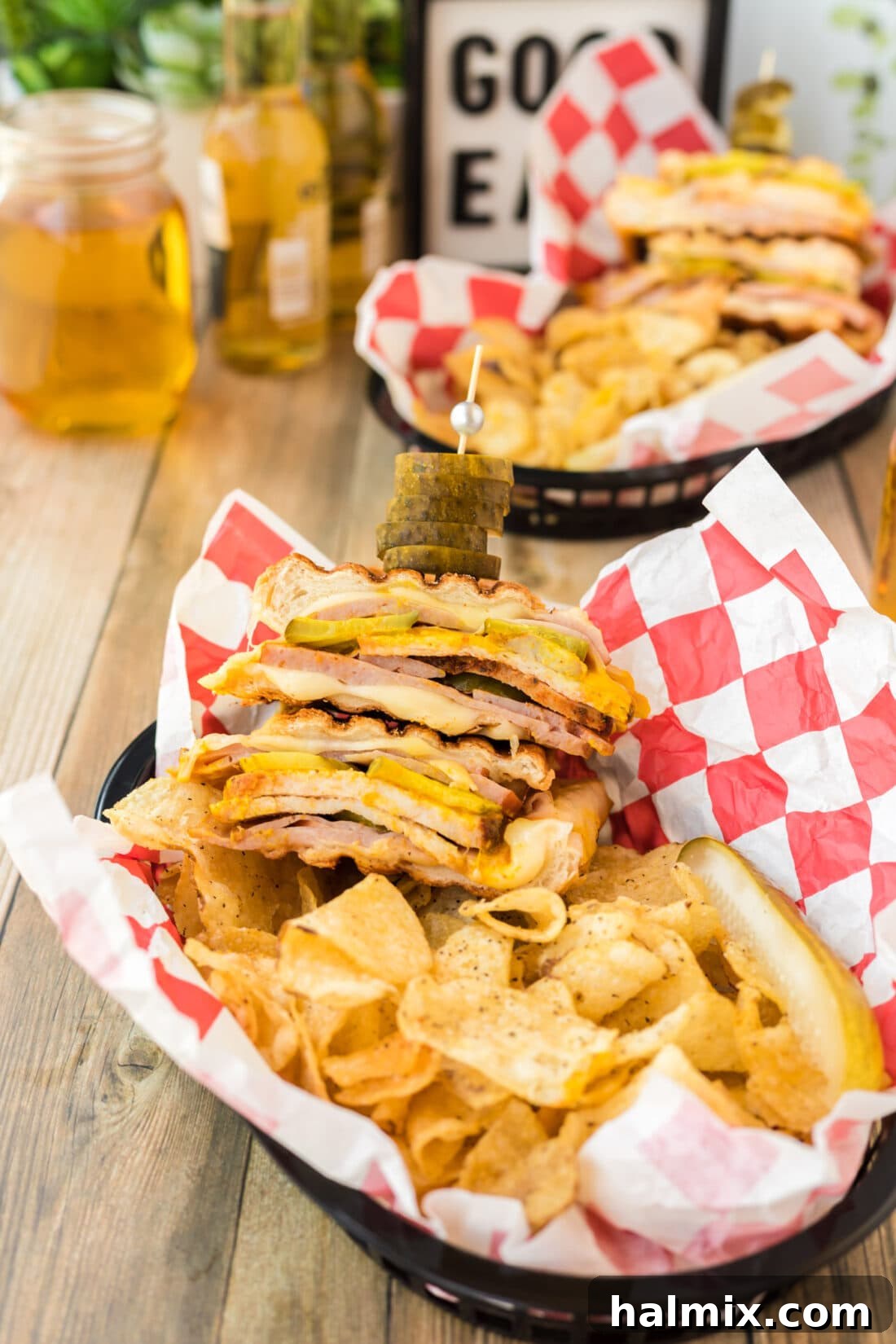 baskets of Cuban Sandwich
