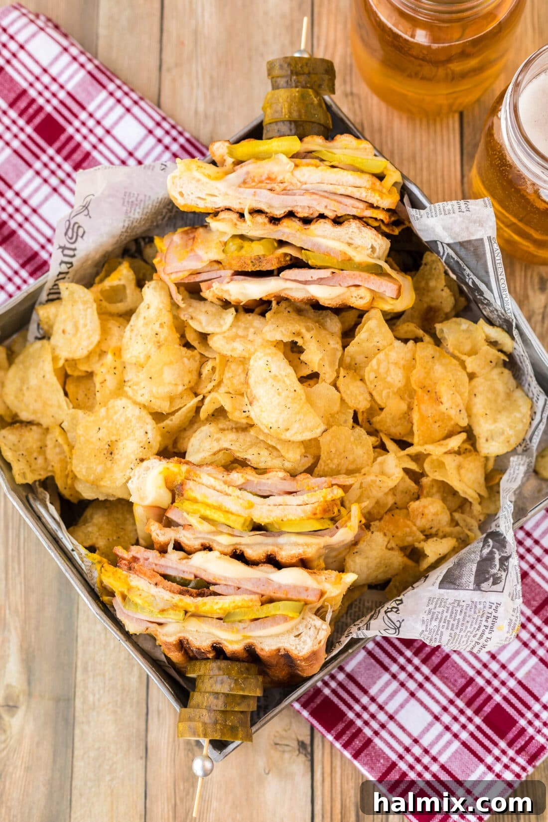 basket of Cuban Sandwich