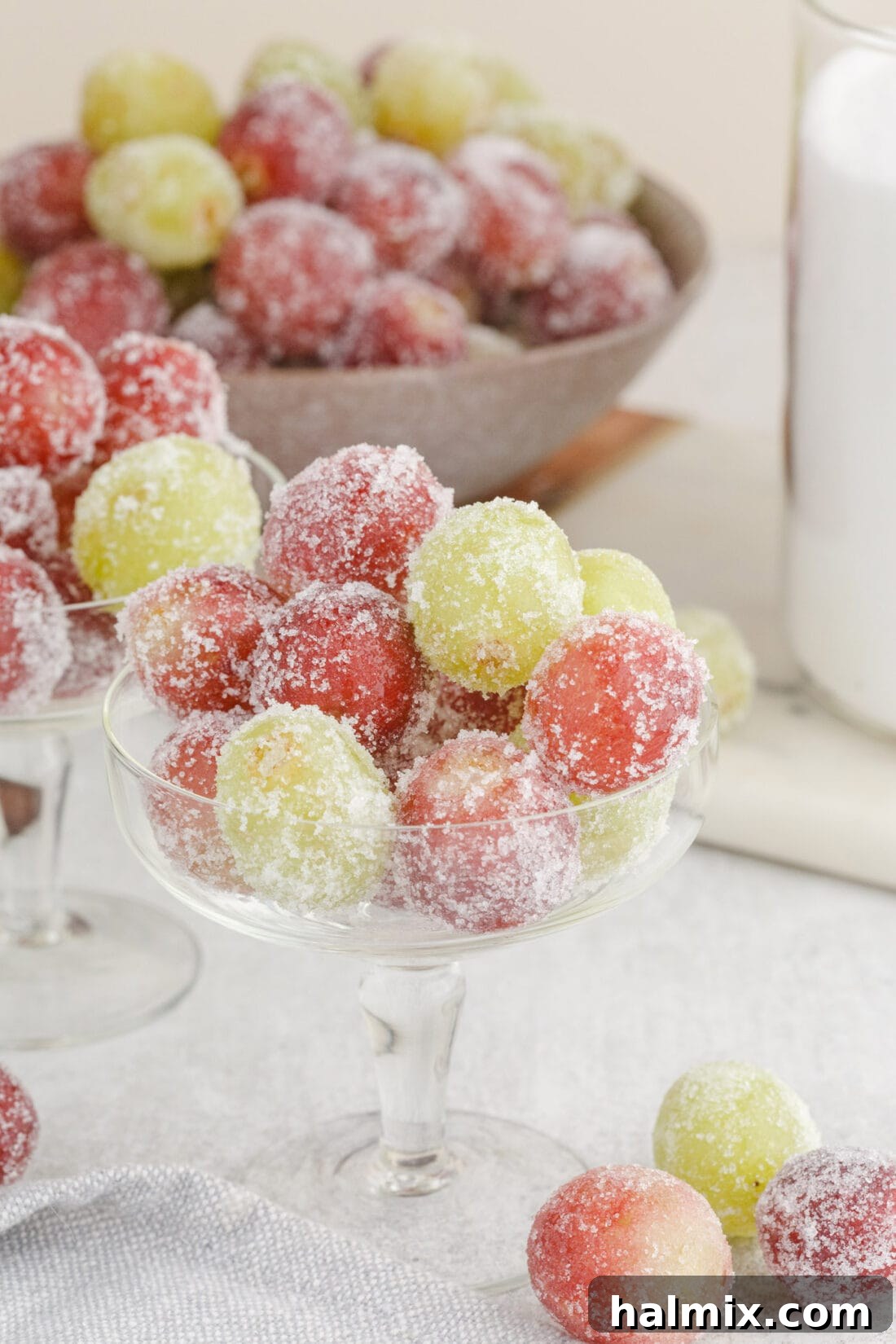 dish of Prosecco Vodka Grapes