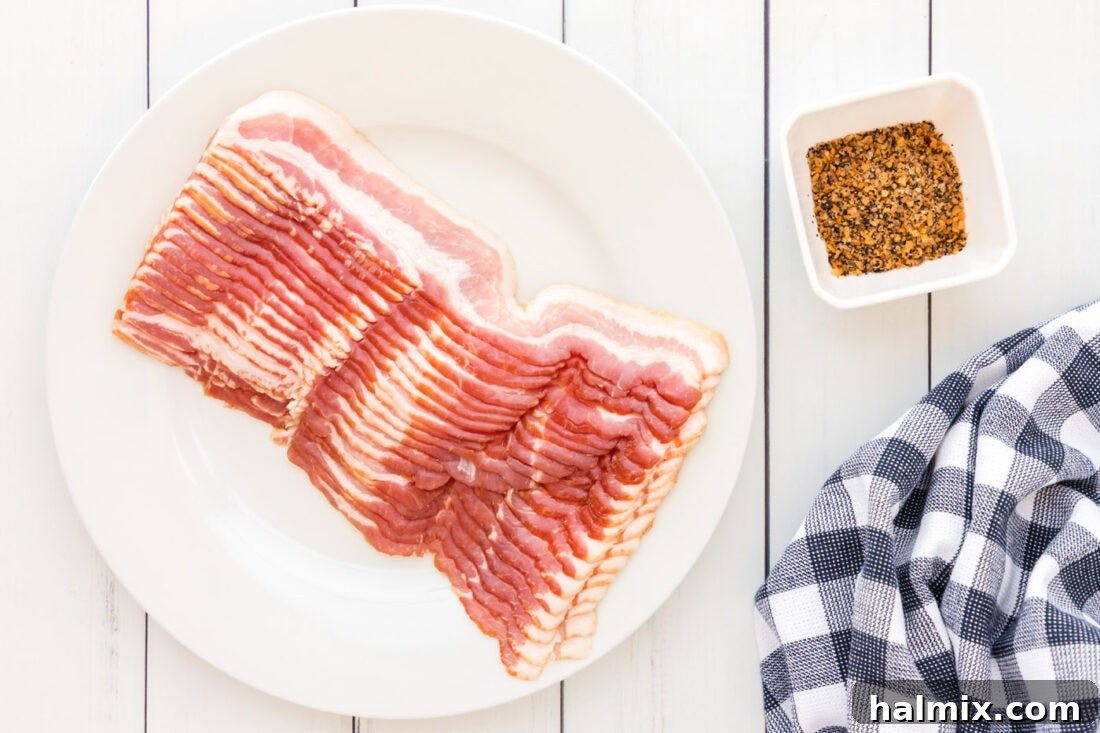 Ingredients for how to cook bacon in the oven