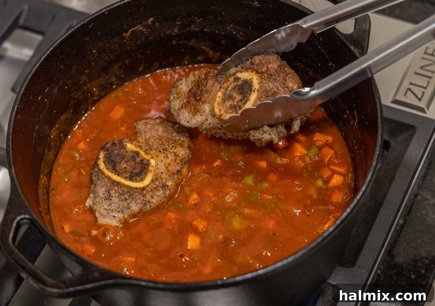 Meltingly Tender Veal Osso Buco 14 adding veal shanks to osso buco