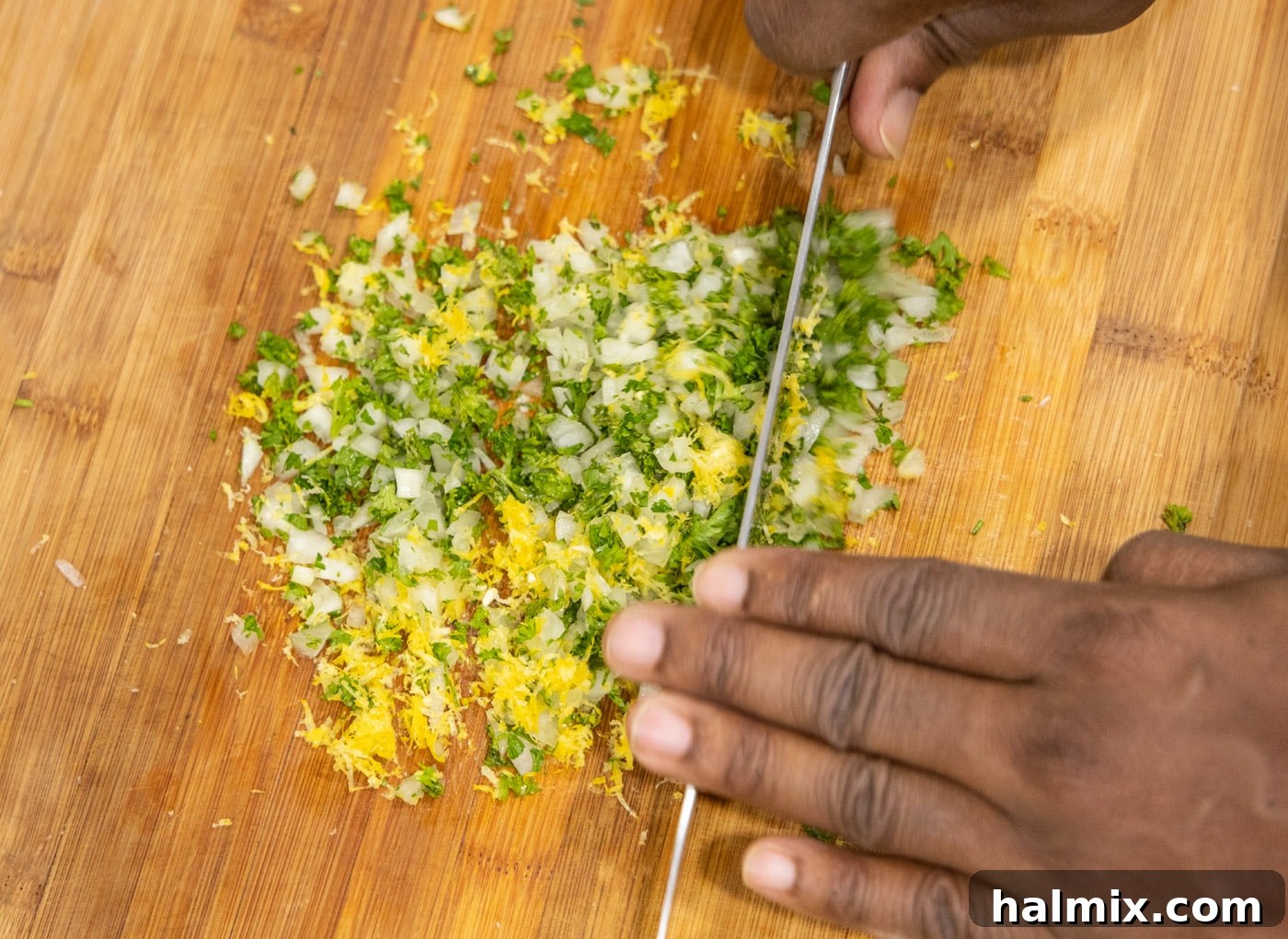 gremolata on a cutting board