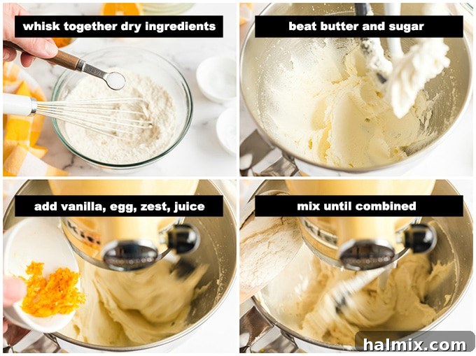 Sun-Kissed Orange Crinkles 2 Cookie dough for orange crinkle cookies being mixed in a stand mixer, showing its soft and vibrant texture.