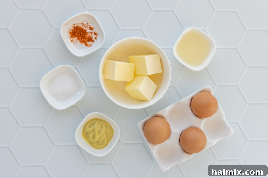 Velvety Hollandaise Sauce 4 ingredients for Hollandaise Sauce