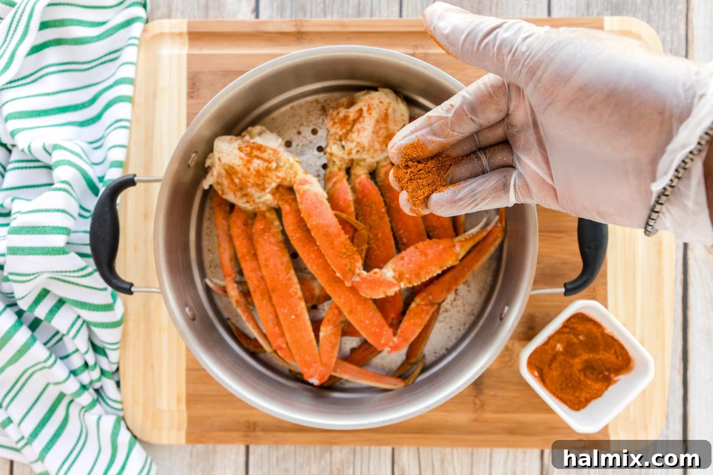 seasoning snow crab legs with old bay