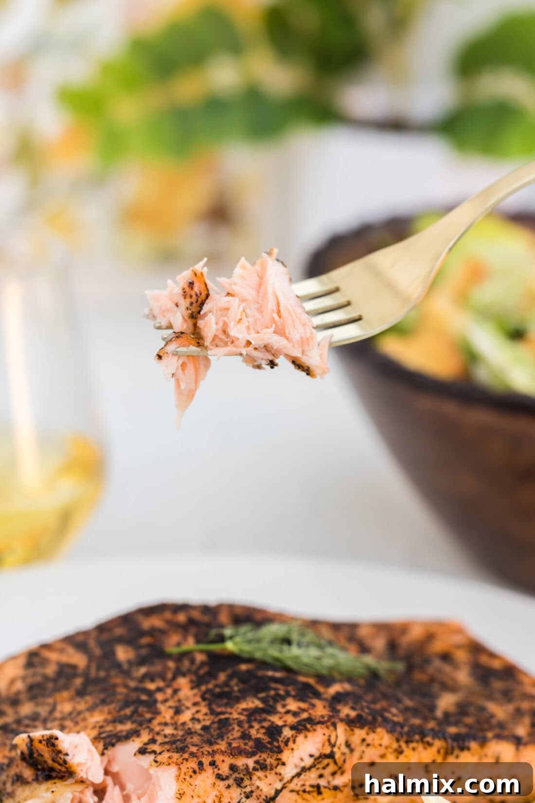 Silky Sous Vide Salmon 3 Forkful of Sous Vide Salmon, showing the juicy, tender flakes