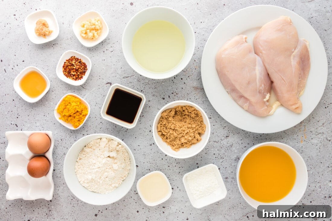 Ingredients for Orange Chicken