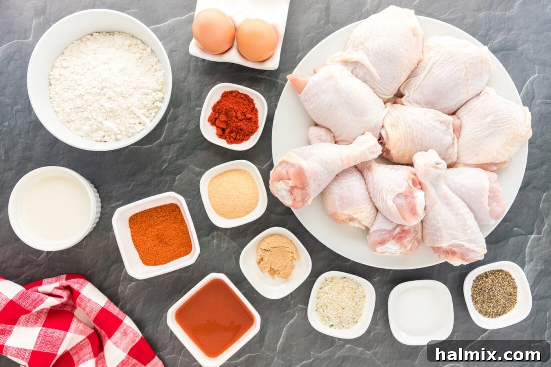 Ingredients for Nashville Hot Chicken