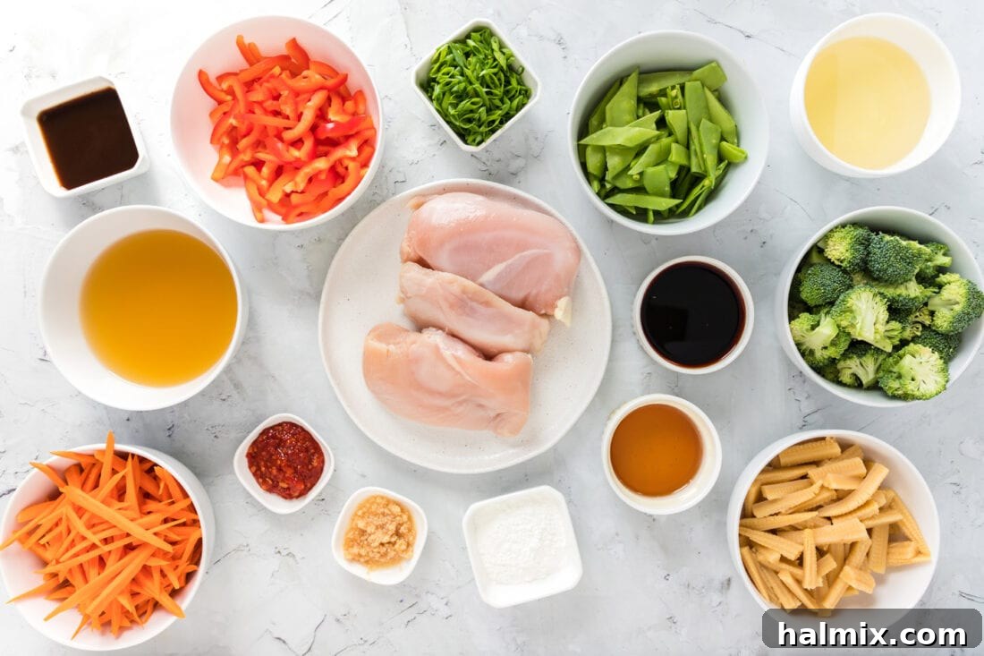 Ingredients for Hunan Chicken