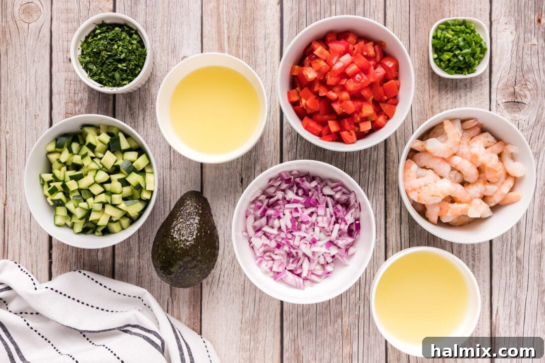 Zesty Shrimp Ceviche 4 Ingredients for Shrimp Ceviche