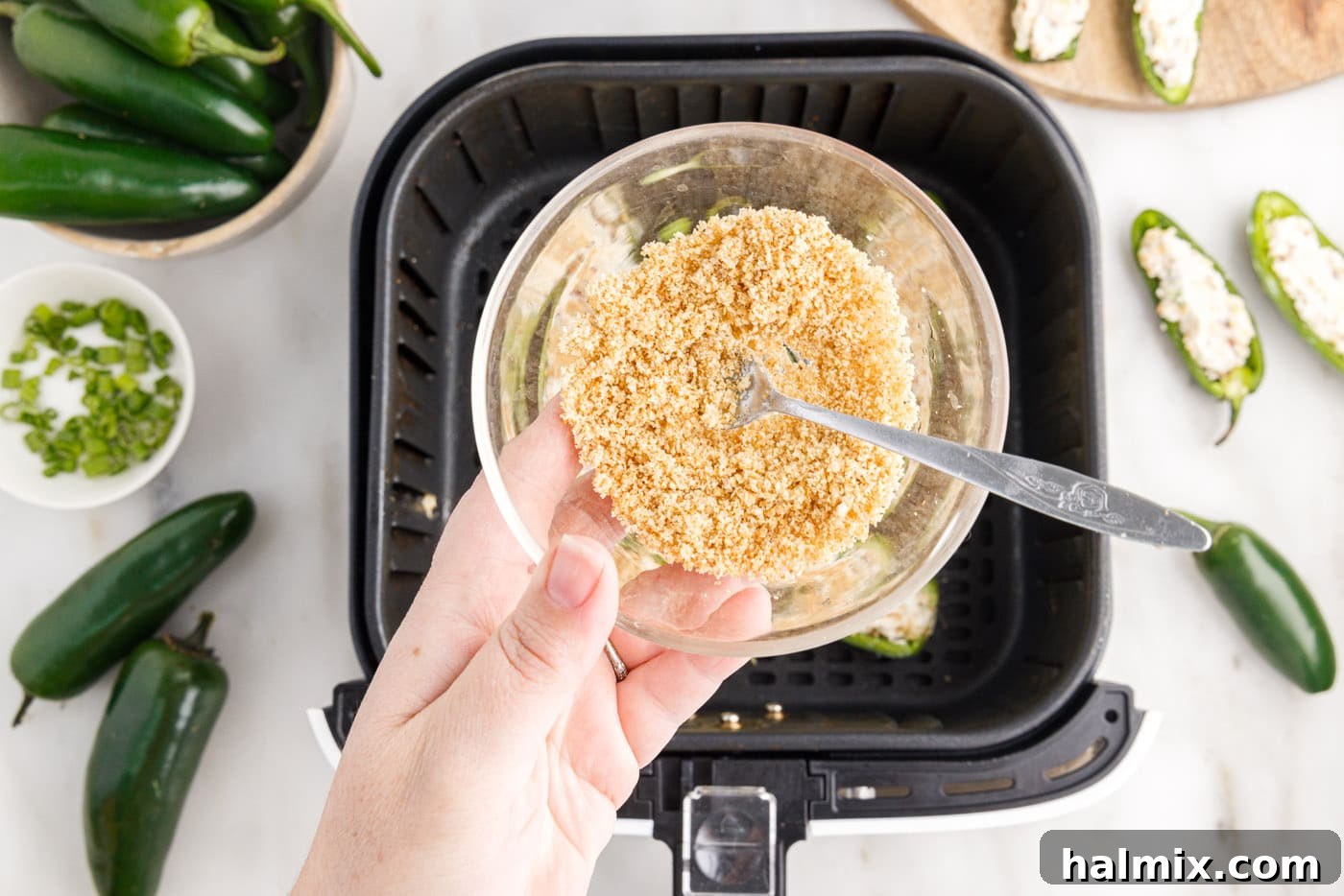 breadcrumbs in a bowl