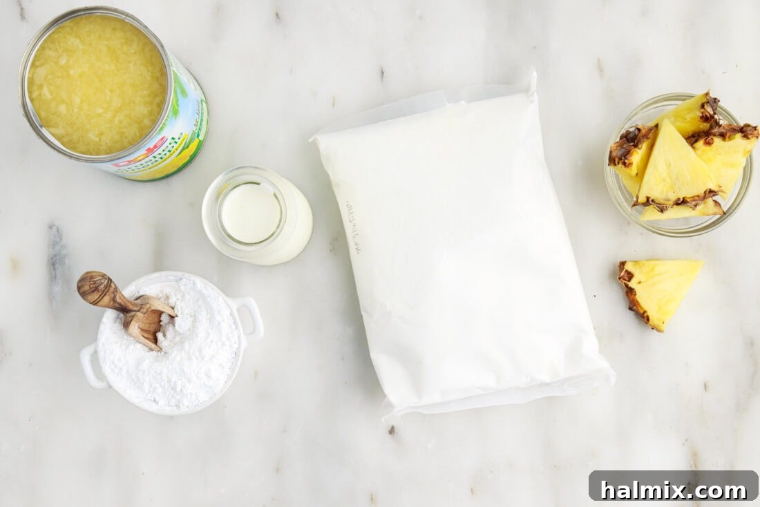 Ingredients for Pineapple Angel Food Cake