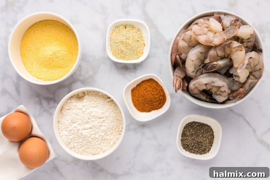 Golden Crispy Shrimp 4 Ingredients for Fried Shrimp