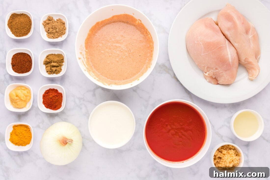 Ingredients for Chicken Tikka Masala