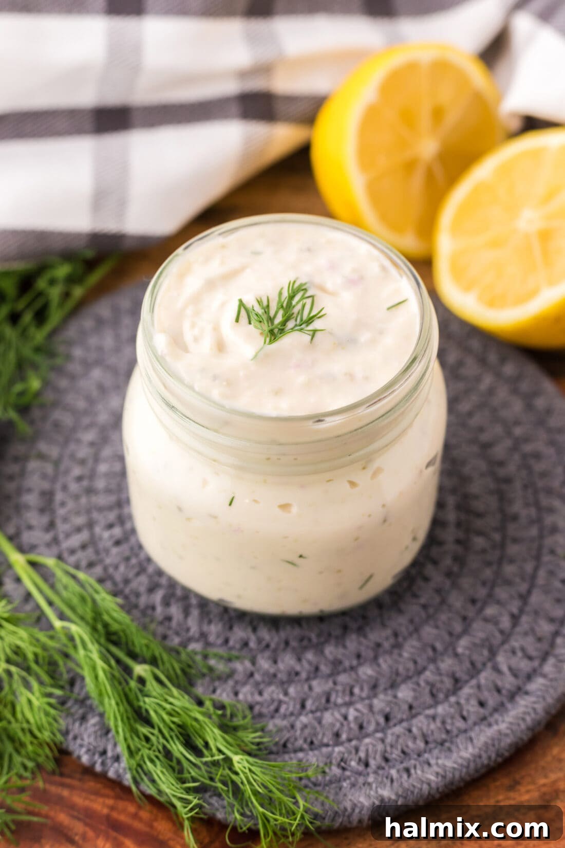 Zest for the Catch 2 Jar of Homemade Tartar Sauce, ready to be served with seafood