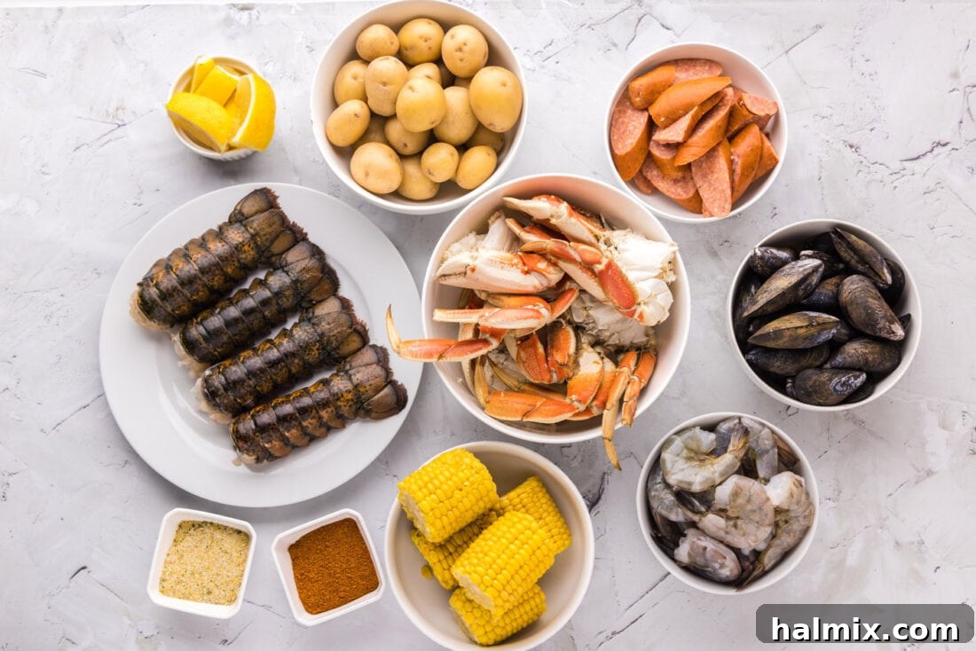 Ocean's Harvest Feast 4 Ingredients for Seafood Boil