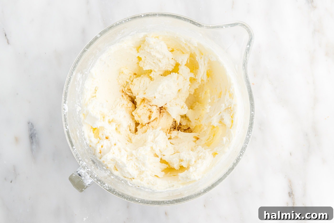 Festive Sprinkle Cake 15 butter and sugar mixture in bowl