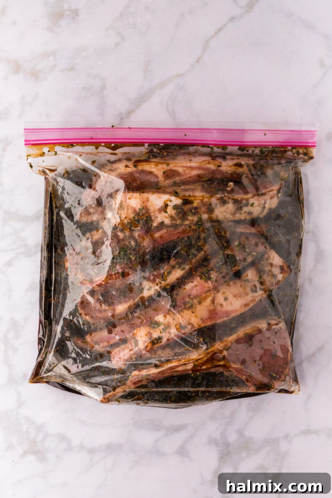 Ultimate Lamb Chop Marinade 3 Lamb Chop Marinade in a sealed bag