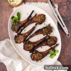 Platter of Broiled Lamb Chops