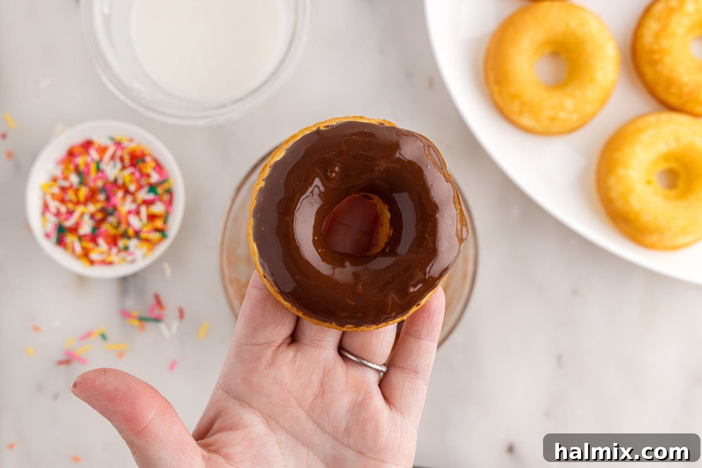 Easy Cake Mix Donuts 14 chocolate glazed donut