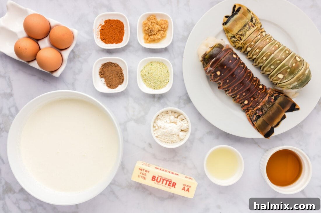 Ingredients for Lobster Newburg