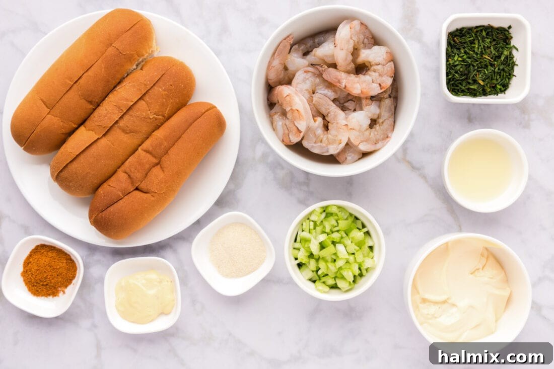 Ingredients for Shrimp Roll