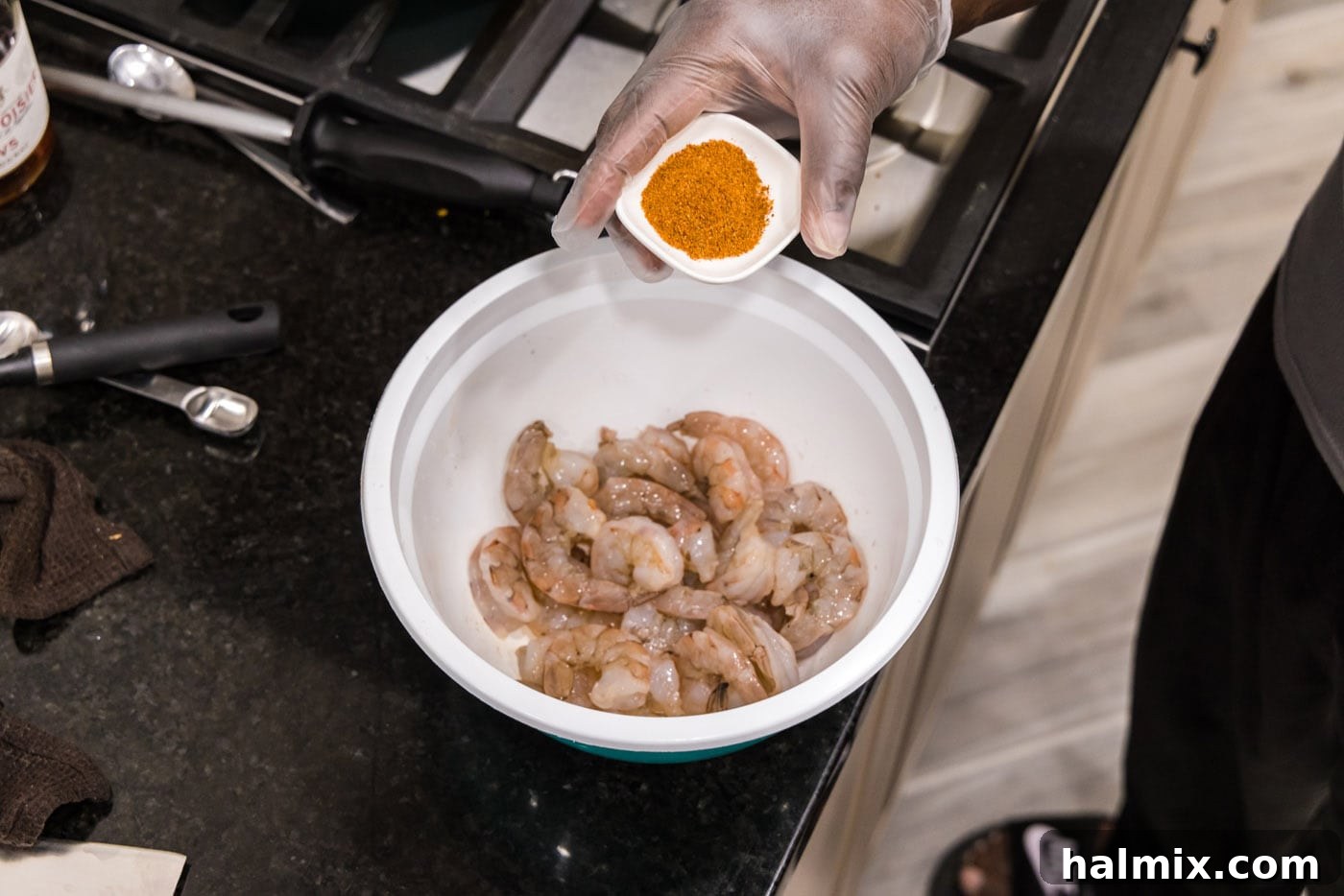 seasoning shrimp with old bay
