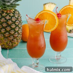 Two Rum Runners with a pineapple in the background