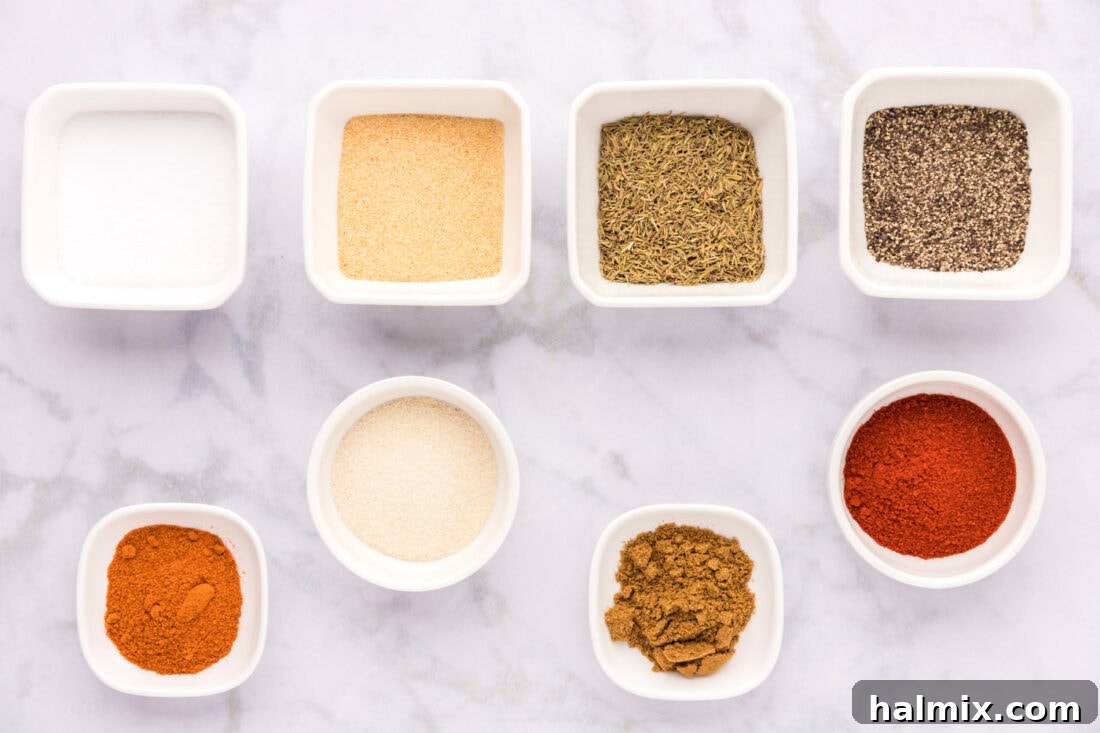 Ingredients for Cajun Seasoning