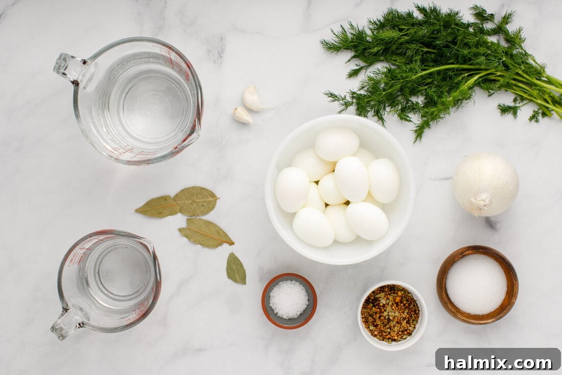 Ingredients for Pickled Eggs