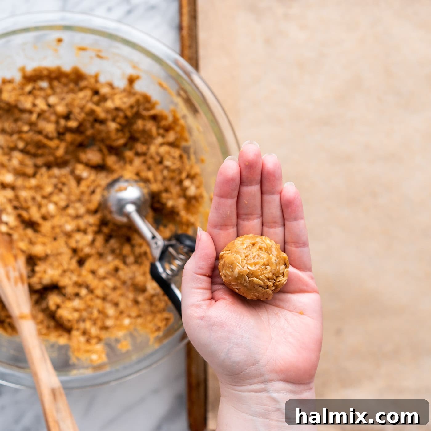 peanut butter cookie dough ball