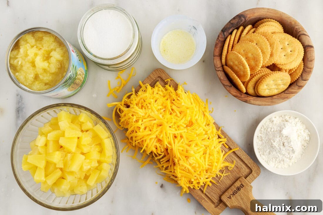 Ingredients for Pineapple Casserole